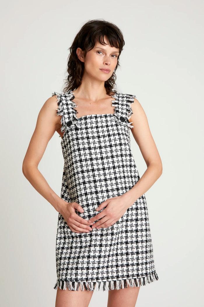 wild pony Vestido corto tweed negro