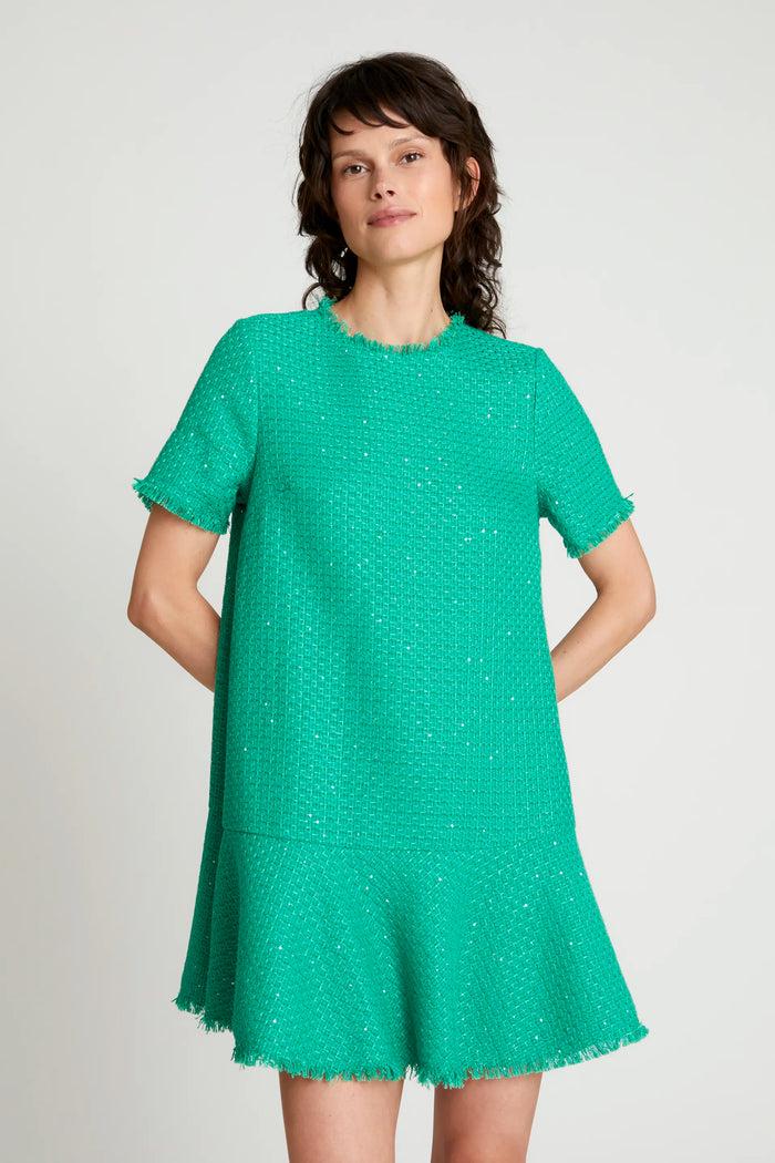 wild pony Vestido corto tweed verde