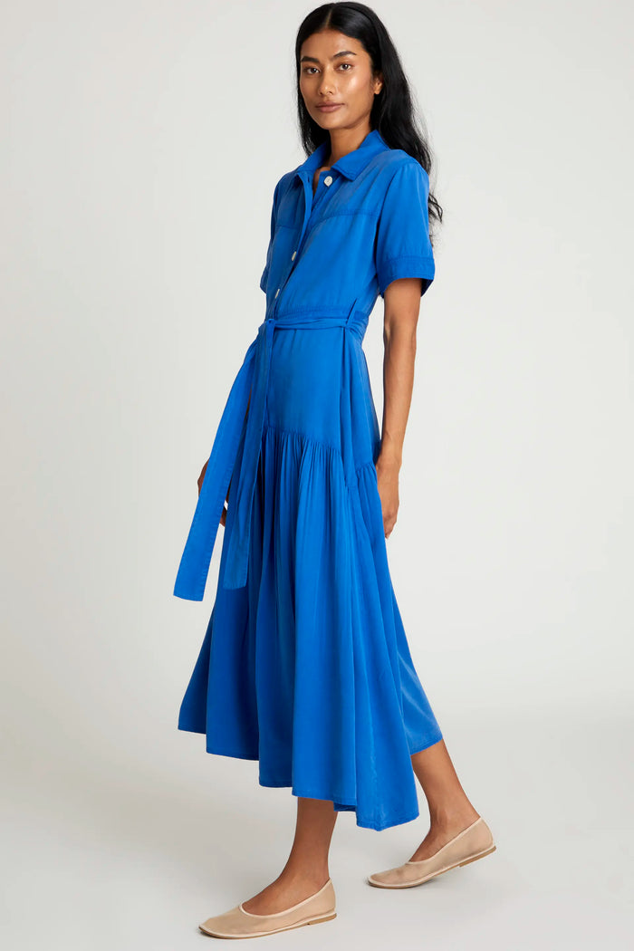 Wild Pony Vestido Largo Camisero Azul