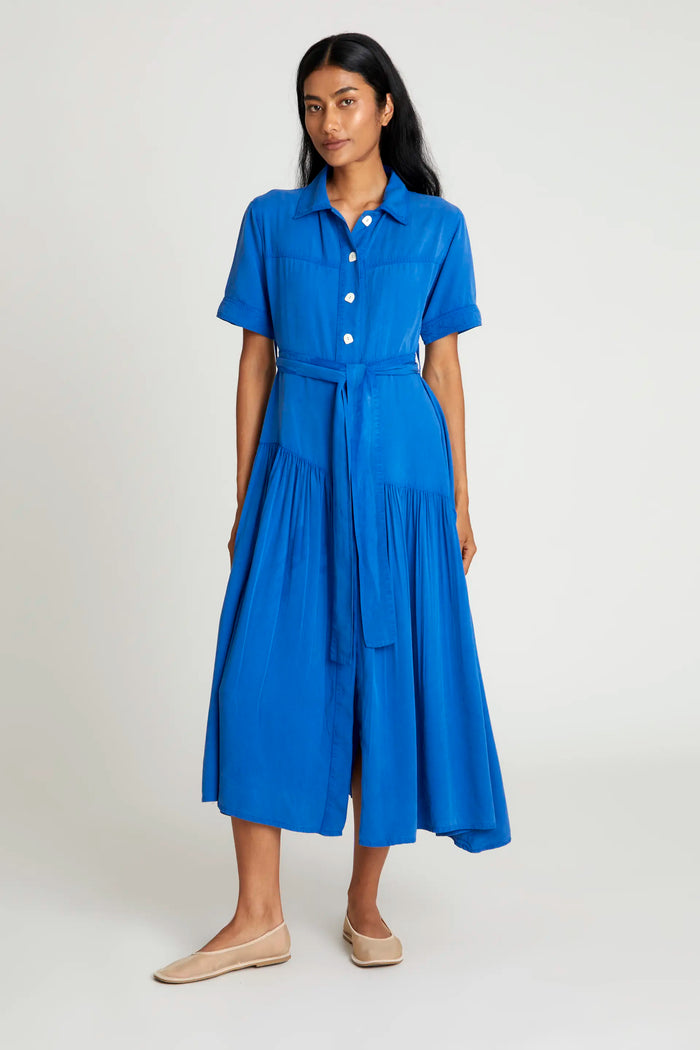 wild pony Vestido largo camisero azul