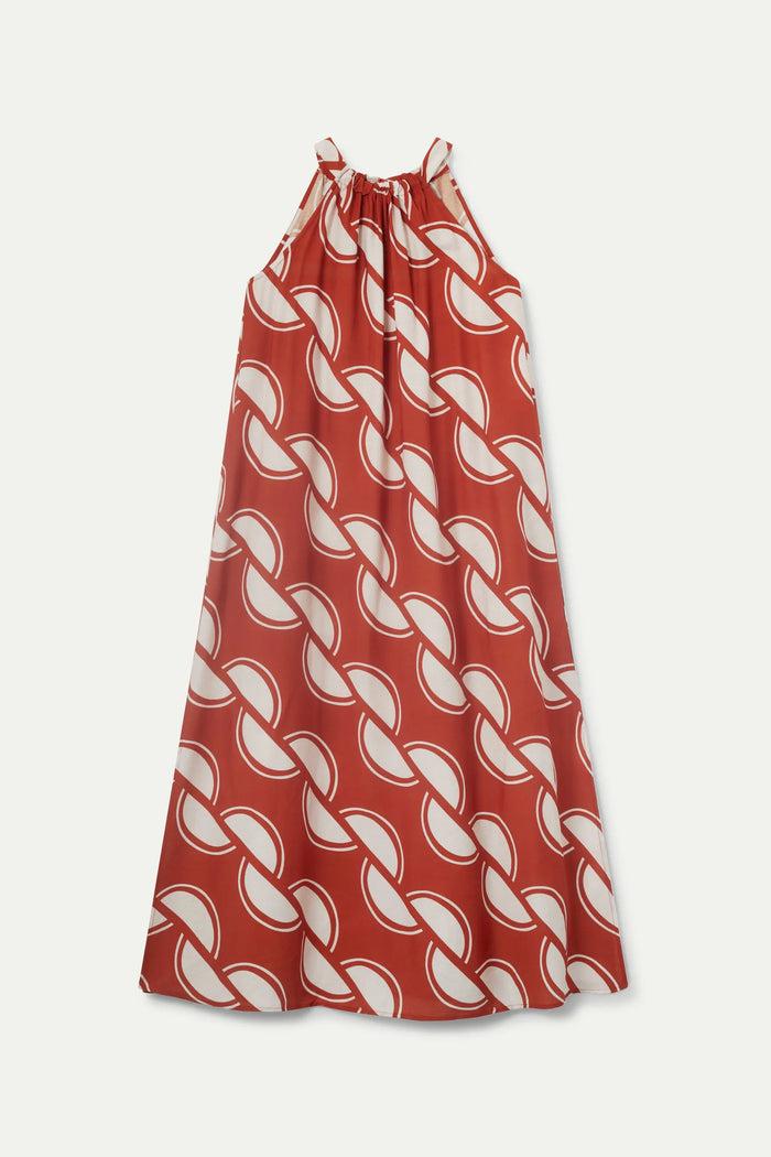 Wild Pony Vestido Largo Estampado Geométrico Coco