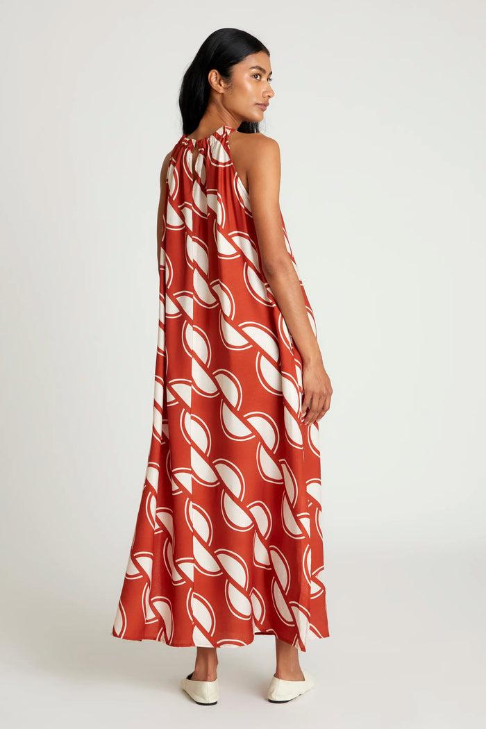 Wild Pony Vestido Largo Estampado Geométrico Coco