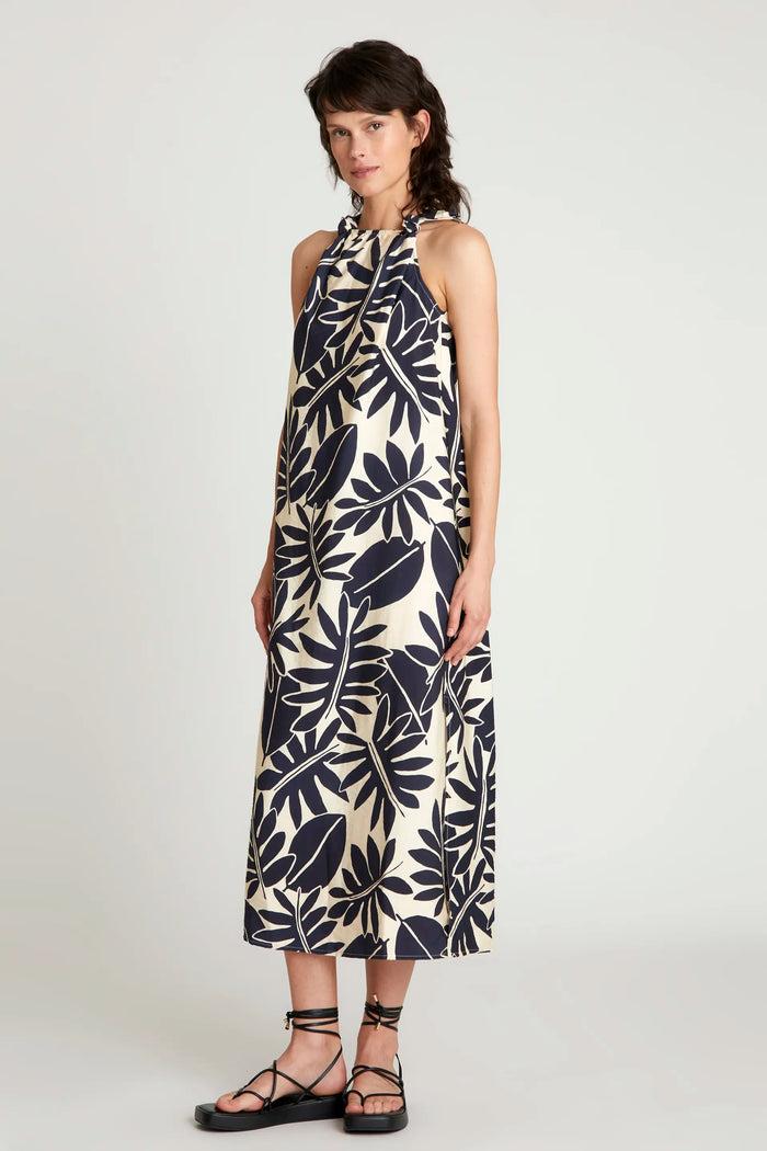 wild pony Vestido largo floral Filodendro