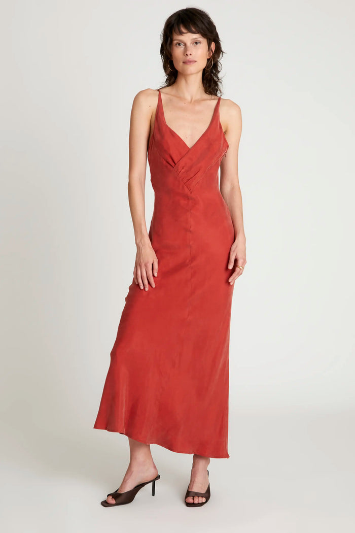 wild pony Vestido largo tirantes marrón