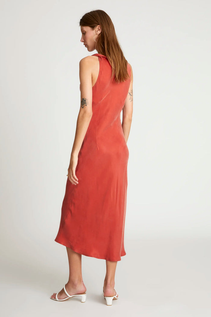 Wild Pony Vestido Midi Cuello Barco Marrón