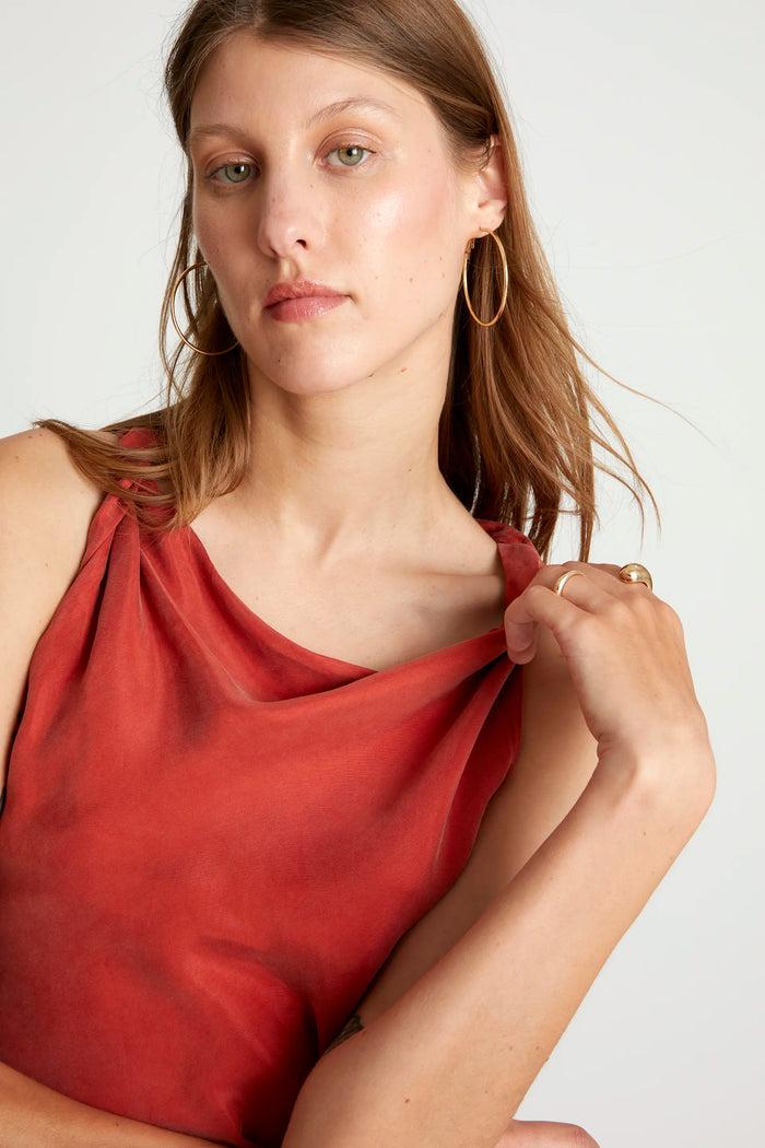 Wild Pony Vestido Midi Cuello Barco Marrón