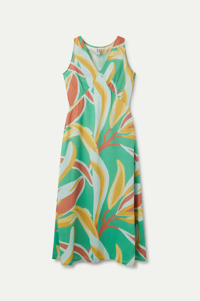 Wild Pony Vestido Midi Estampado Floral Bromelia