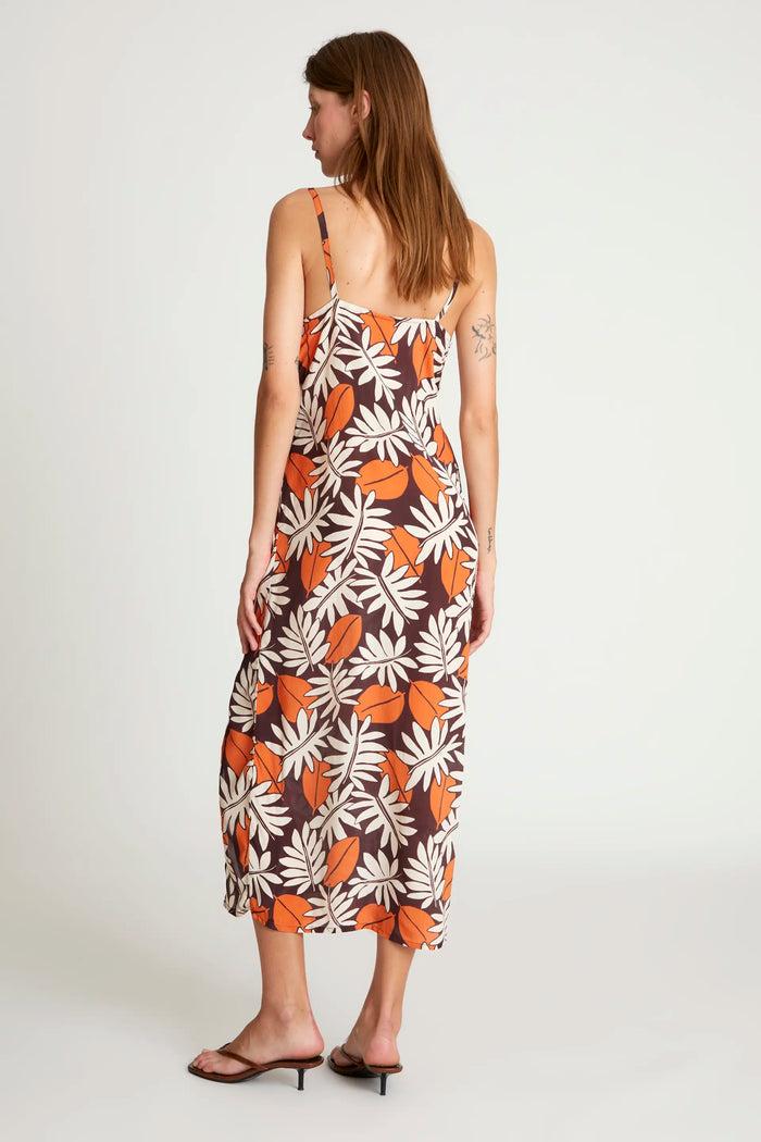 Wild Pony Vestido Midi Estampado Vegetal