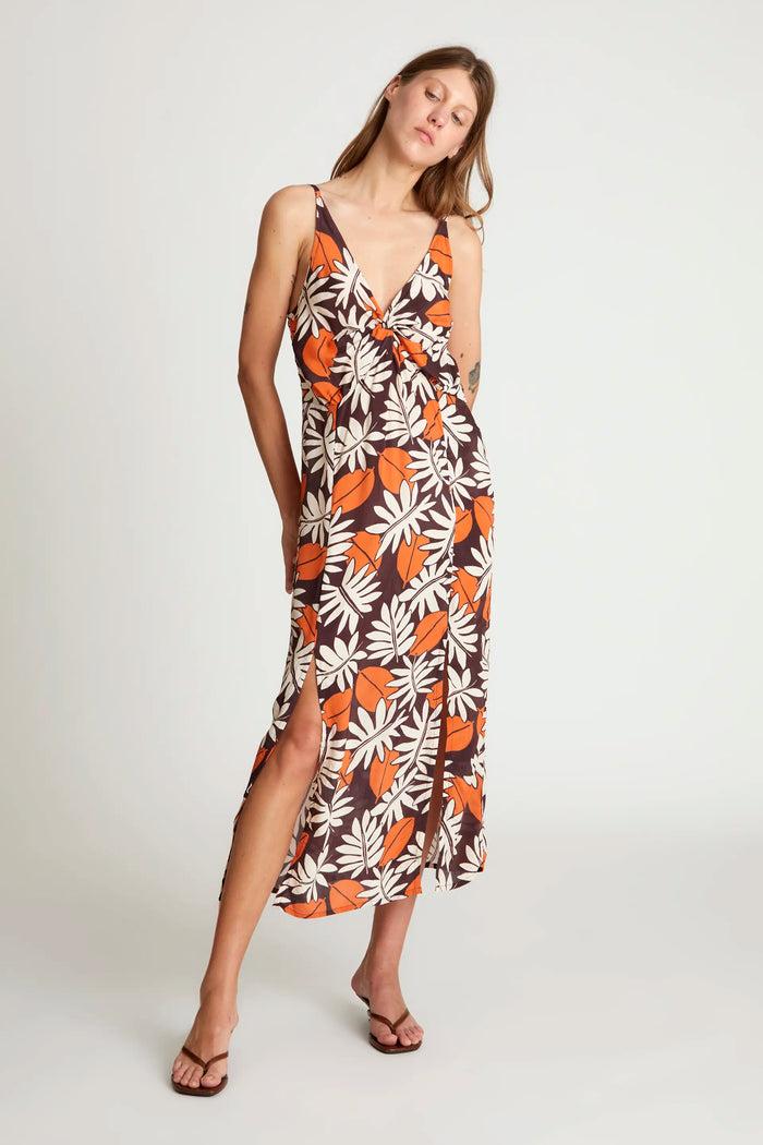 Wild Pony Vestido Midi Estampado Vegetal