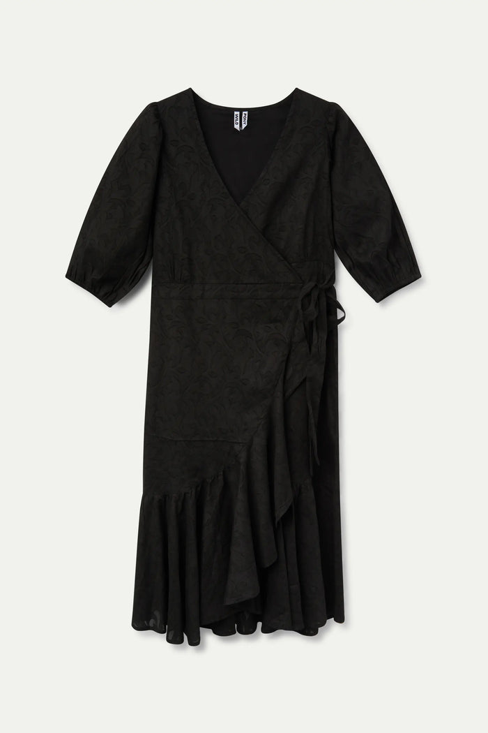 Wild Pony Vestido Midi Jacquard Negro