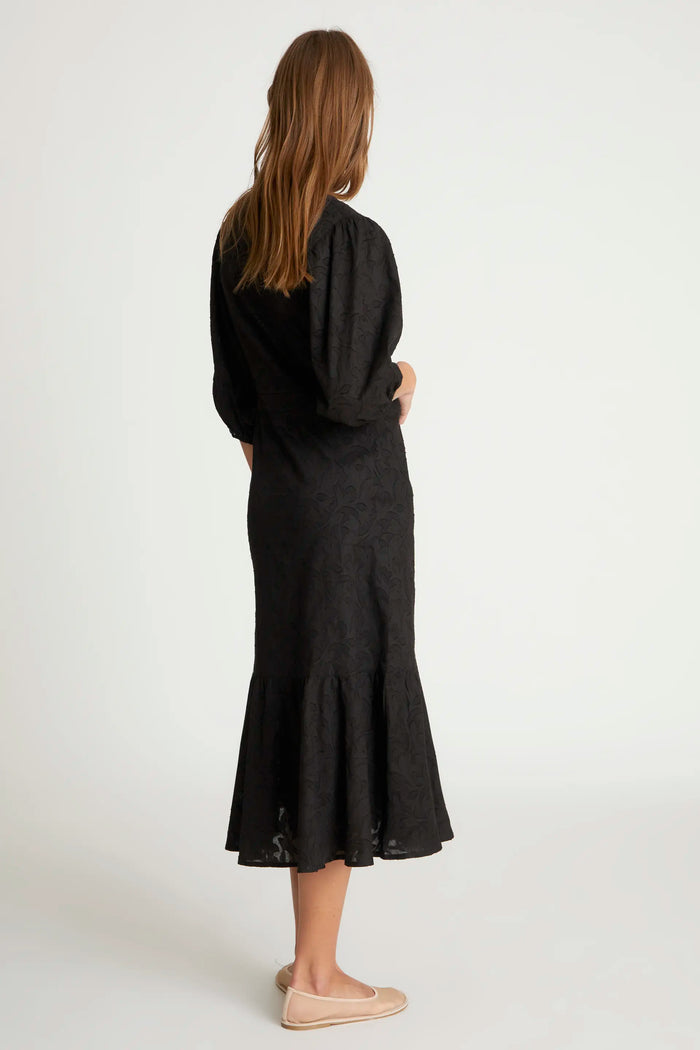 Wild Pony Vestido Midi Jacquard Negro