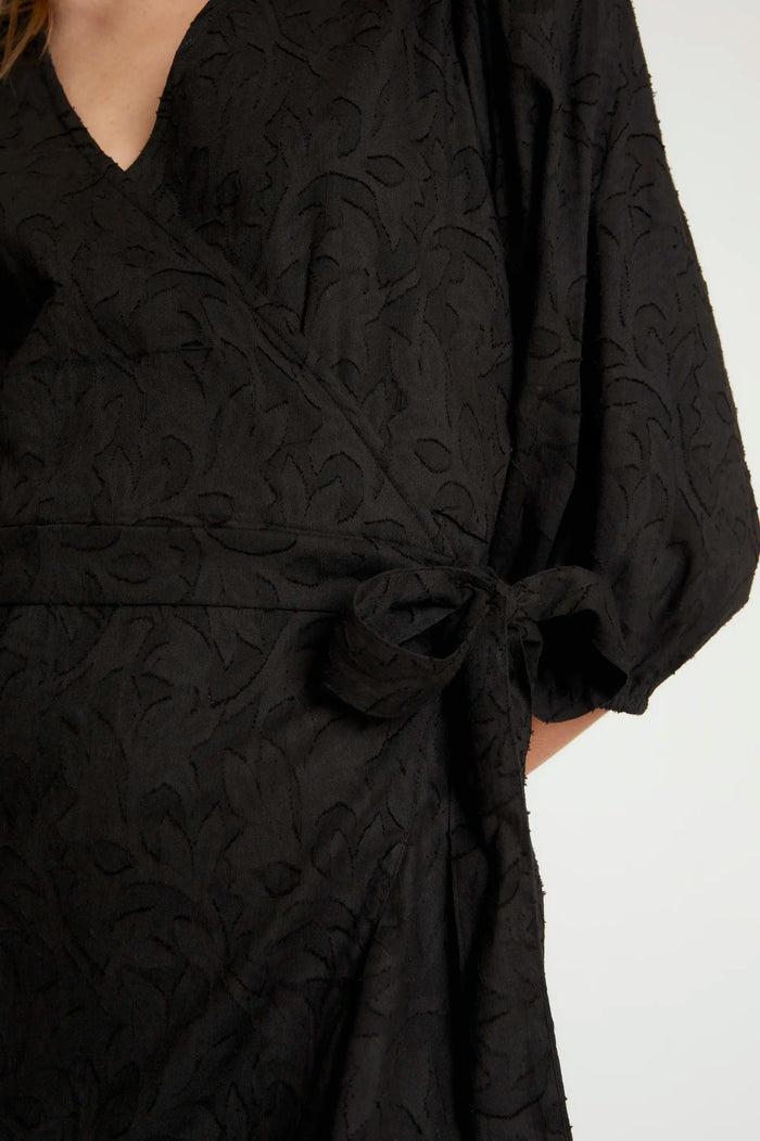 Wild Pony Vestido Midi Jacquard Negro