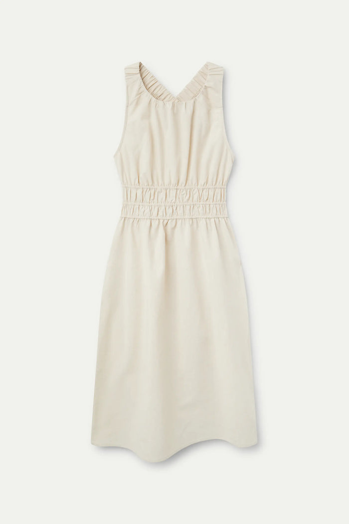 Wild Pony Vestido Midi Lino Blanco