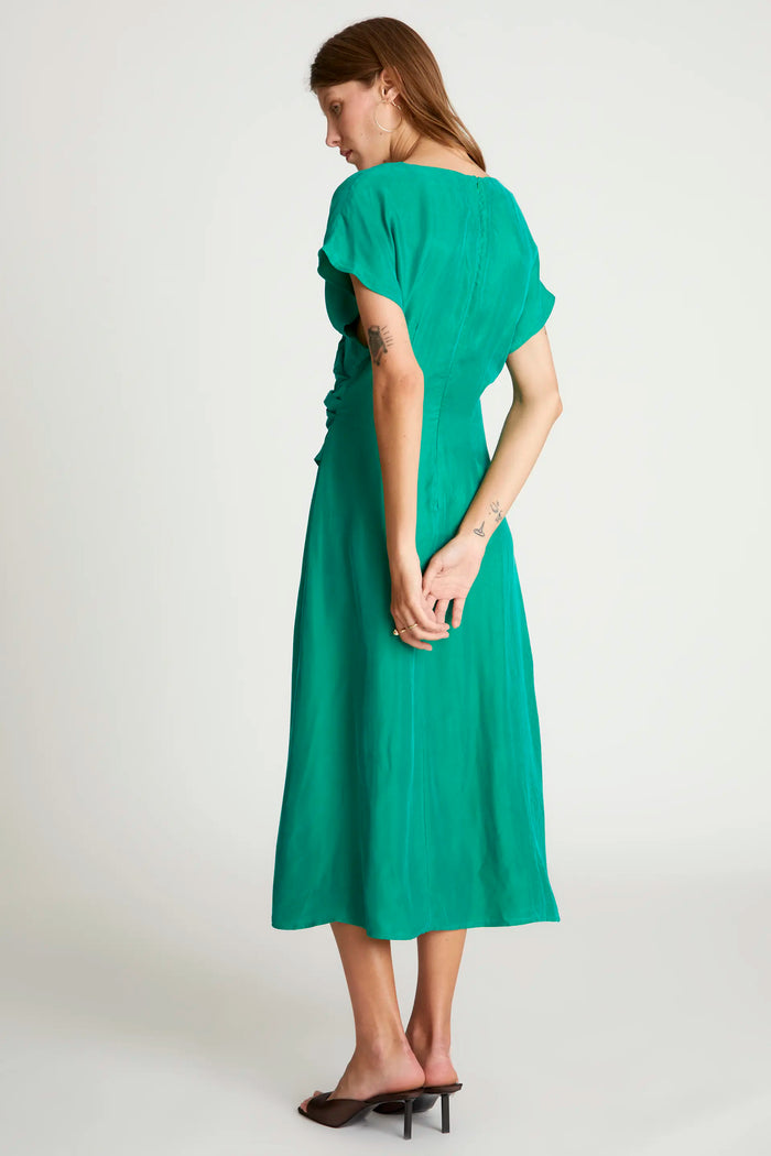Wild Pony Vestido Midi Manga Corta Verde