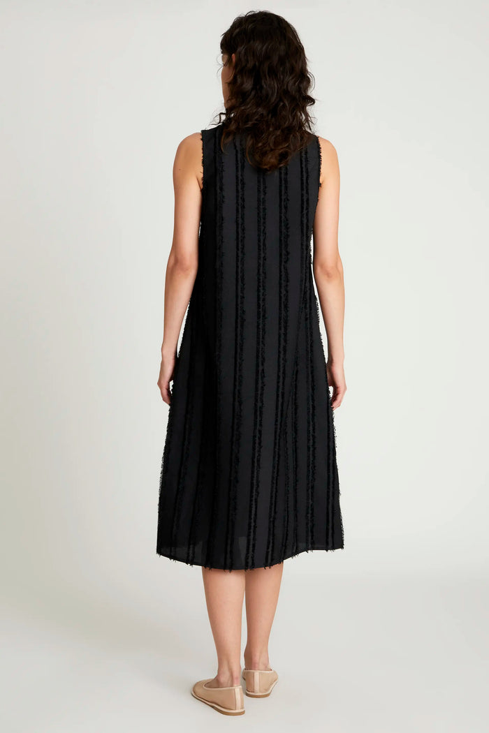 Wild Pony Vestido Midi Texturizado Negro