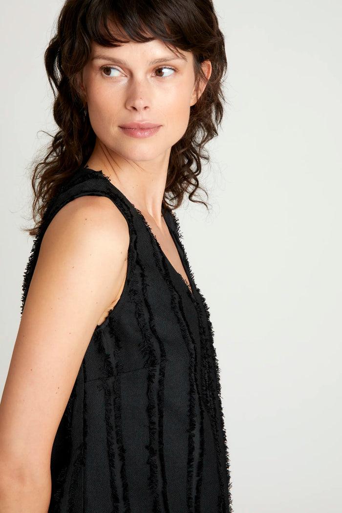 Wild Pony Vestido Midi Texturizado Negro