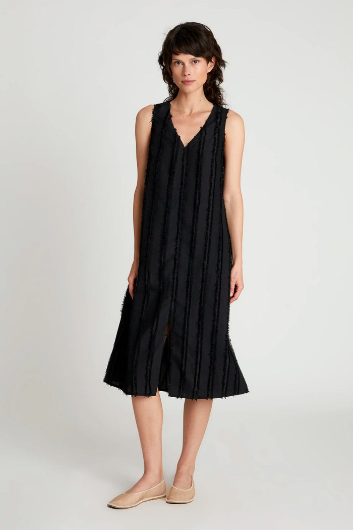 wild pony Vestido midi texturizado negro