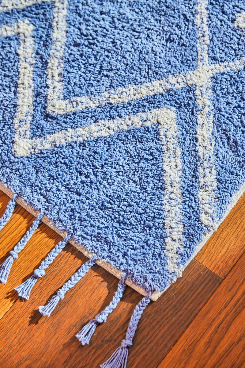 Women'secret Alfombra De Baño En Tufting Azul Fauve