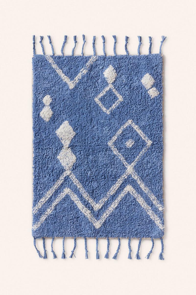 Women'secret Alfombra De Baño En Tufting Azul Fauve