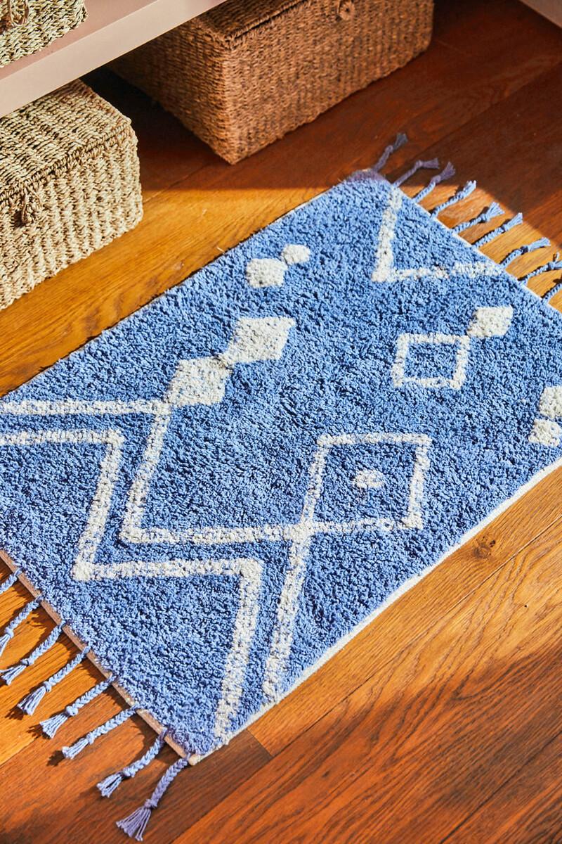women'secret Alfombra de baño en tufting azul Fauve