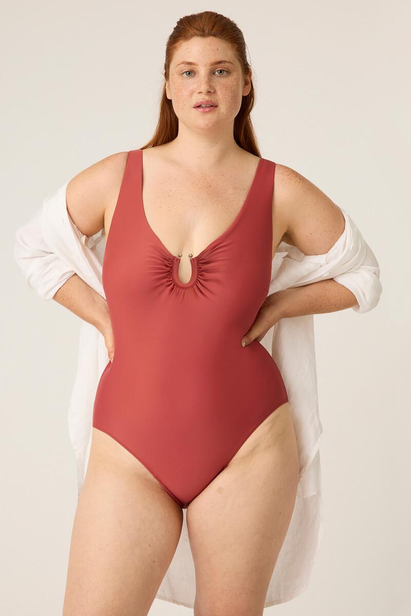 Women'secret Bañador Menstrual Escote En V Negro Absorción