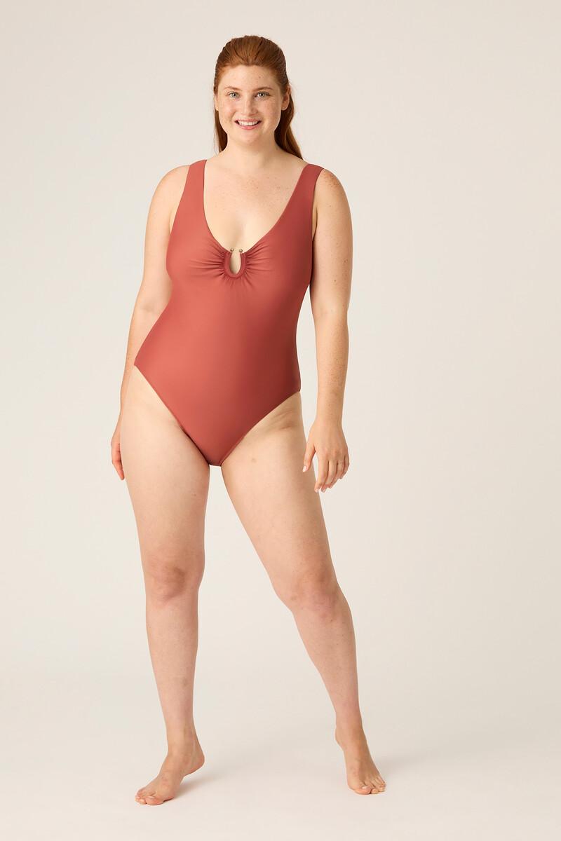 women'secret Bañador menstrual escote en V negro absorción
