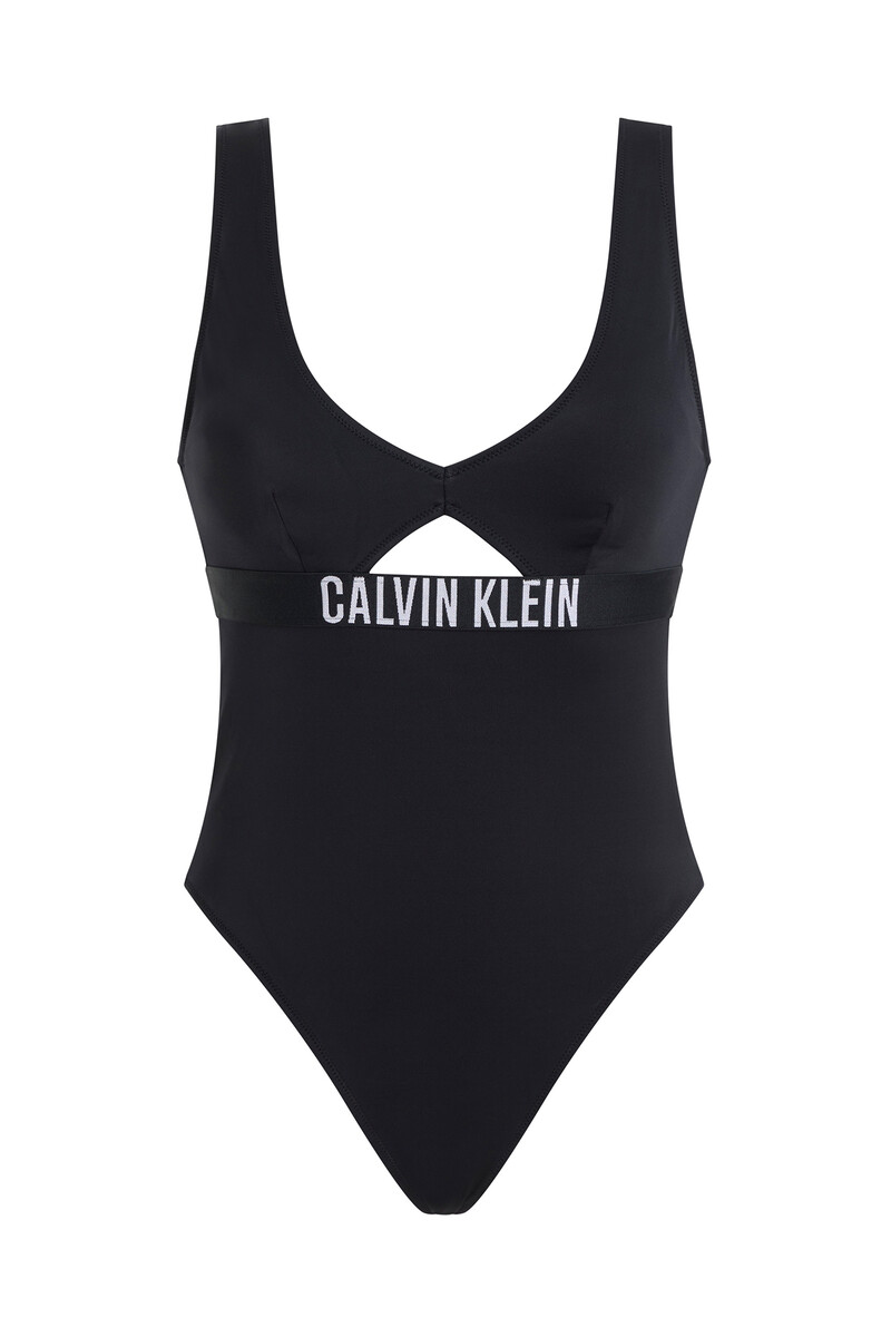 women'secret Bañador negro cut out logo Calvin Klein