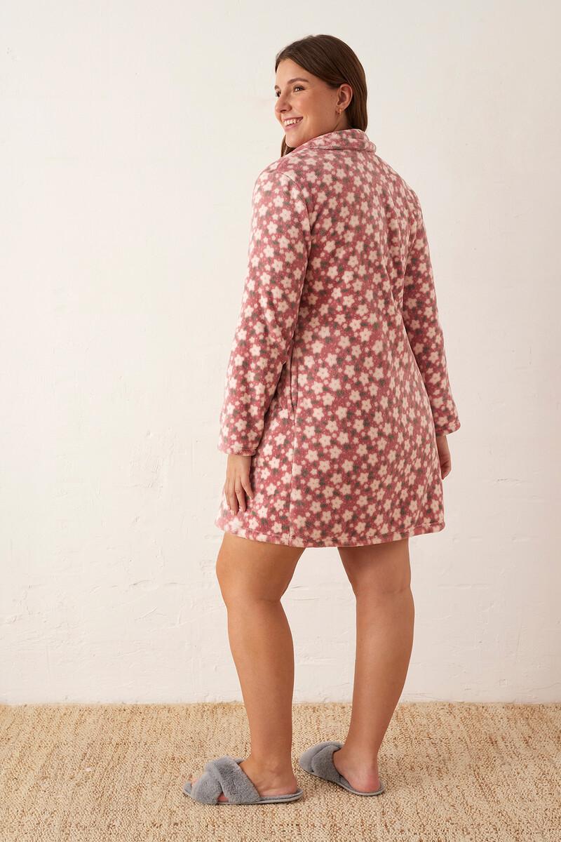 Women'secret Bata Abotonada Tejido Peludo Estampado Flores
