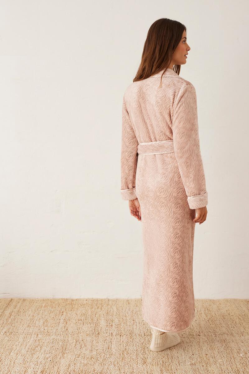 Women'secret Bata Larga Sedalina Estampado Animal Print Con Cinturón