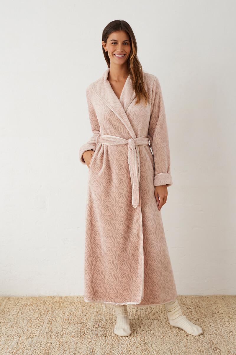 women'secret Bata larga sedalina estampado animal print con cinturón