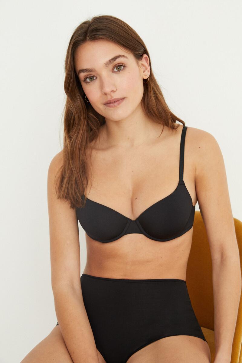 women'secret BEAUTIFUL Sujetador relleno microfibra negro