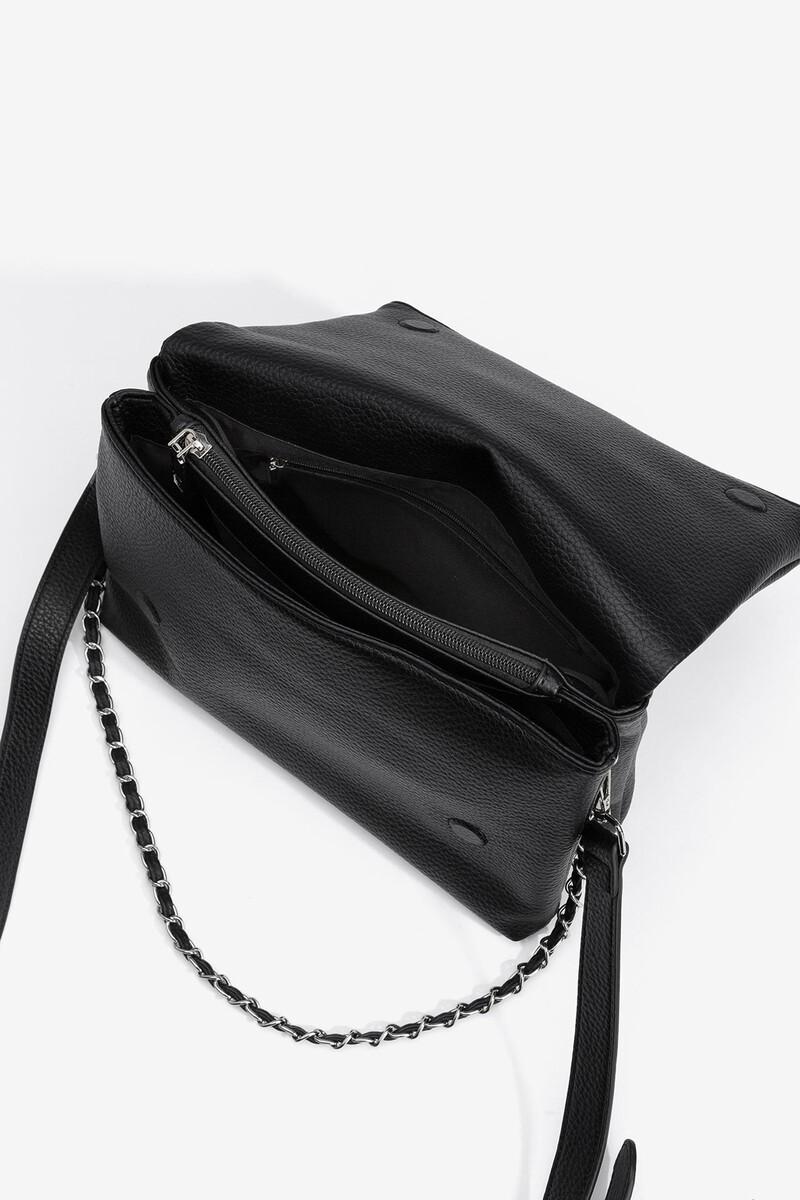 Women'secret Bolso De Hombro Efecto Piel Con Solapa