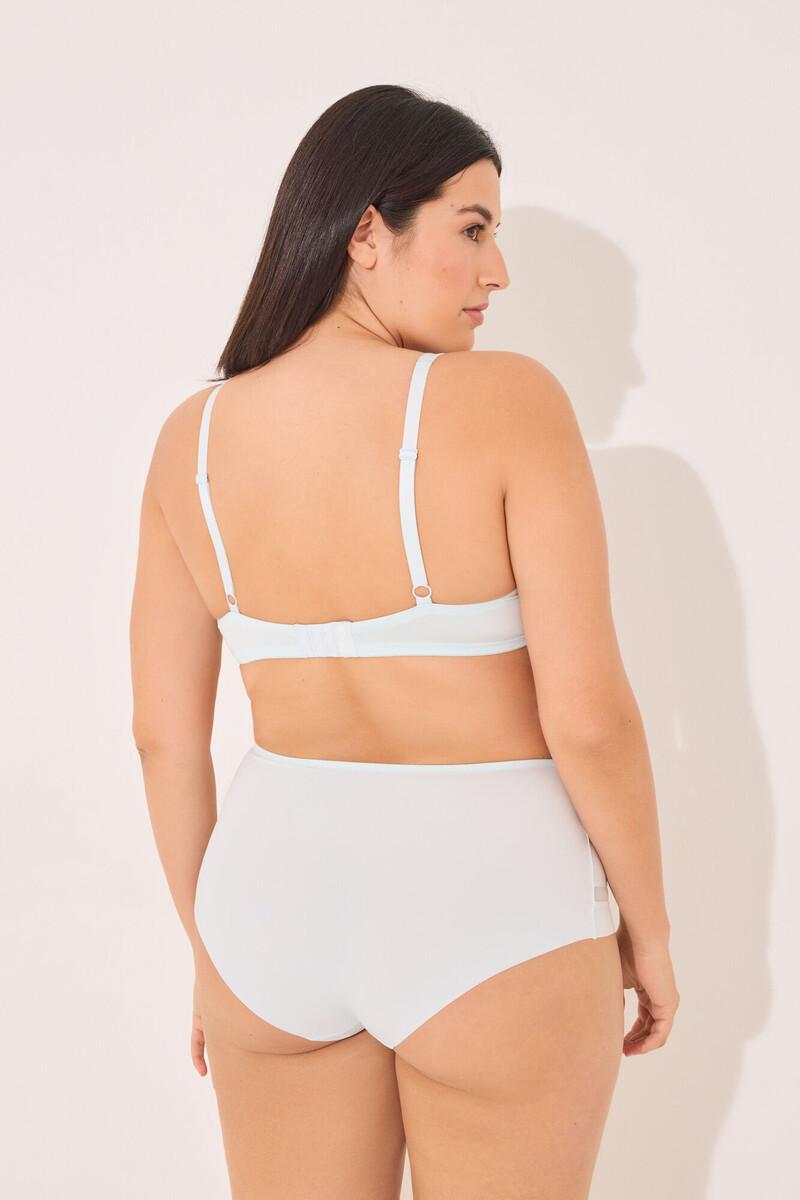 Women'secret Braga Alta Clásica Microfibra Y Tul Azul