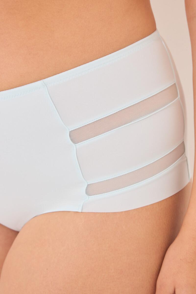 Women'secret Braga Alta Clásica Microfibra Y Tul Azul