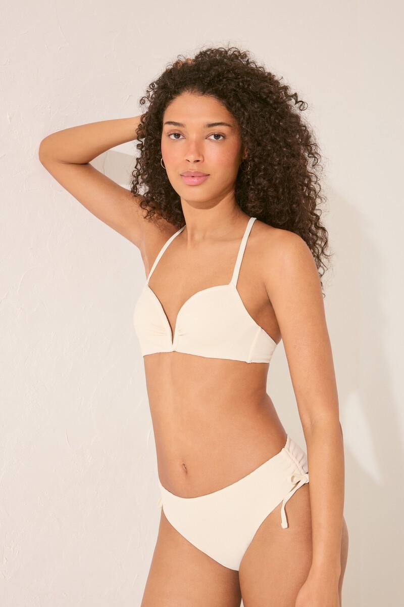 Women'secret Braga Bikini Alta Clásica Textura Blanco