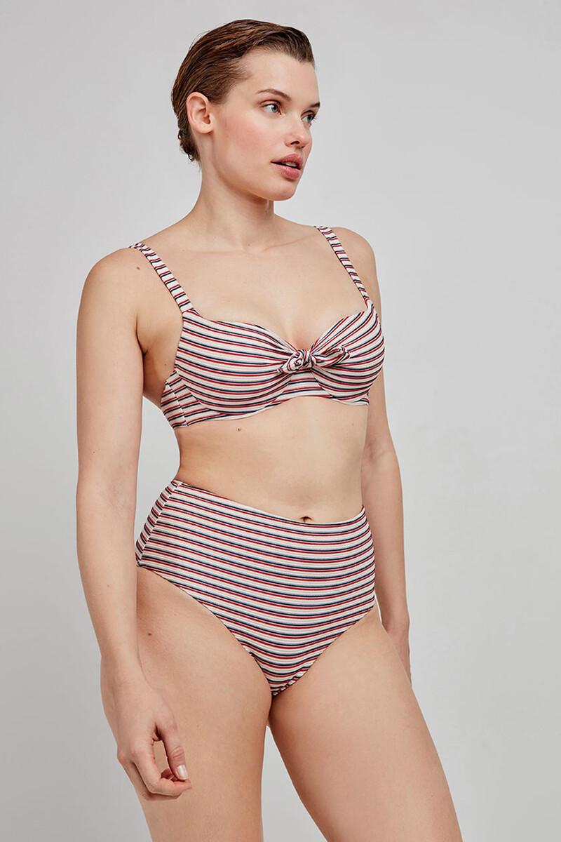 Women'secret Braga Bikini Alta Estampado Rayas Multicolor