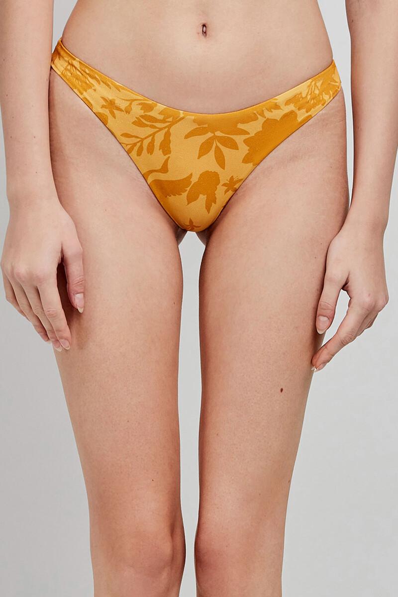 Women'secret Braga Bikini Brasileña Estampada Amarilla