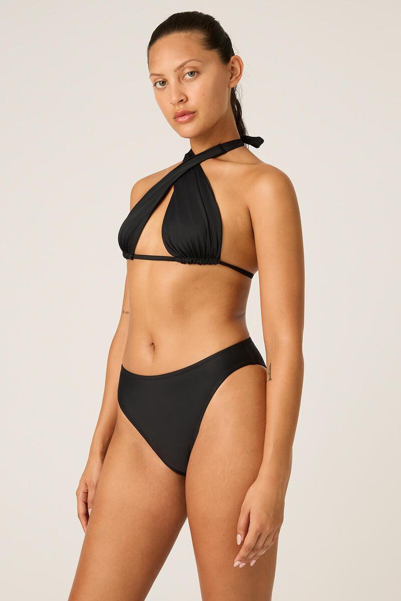 women'secret Braga Bikini menstrual brasileño cintura alta negro
