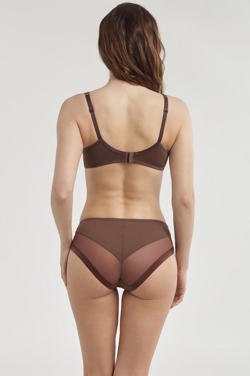 Women'secret Braga Clásica De Suave Microfibra Y Detalles En Malla