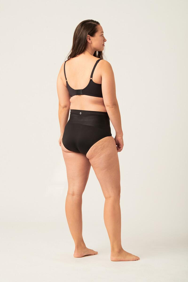 Women'secret Braga Control Postparto Menstruación Nailon Reciclado Negra Absorción Moderada Abundante