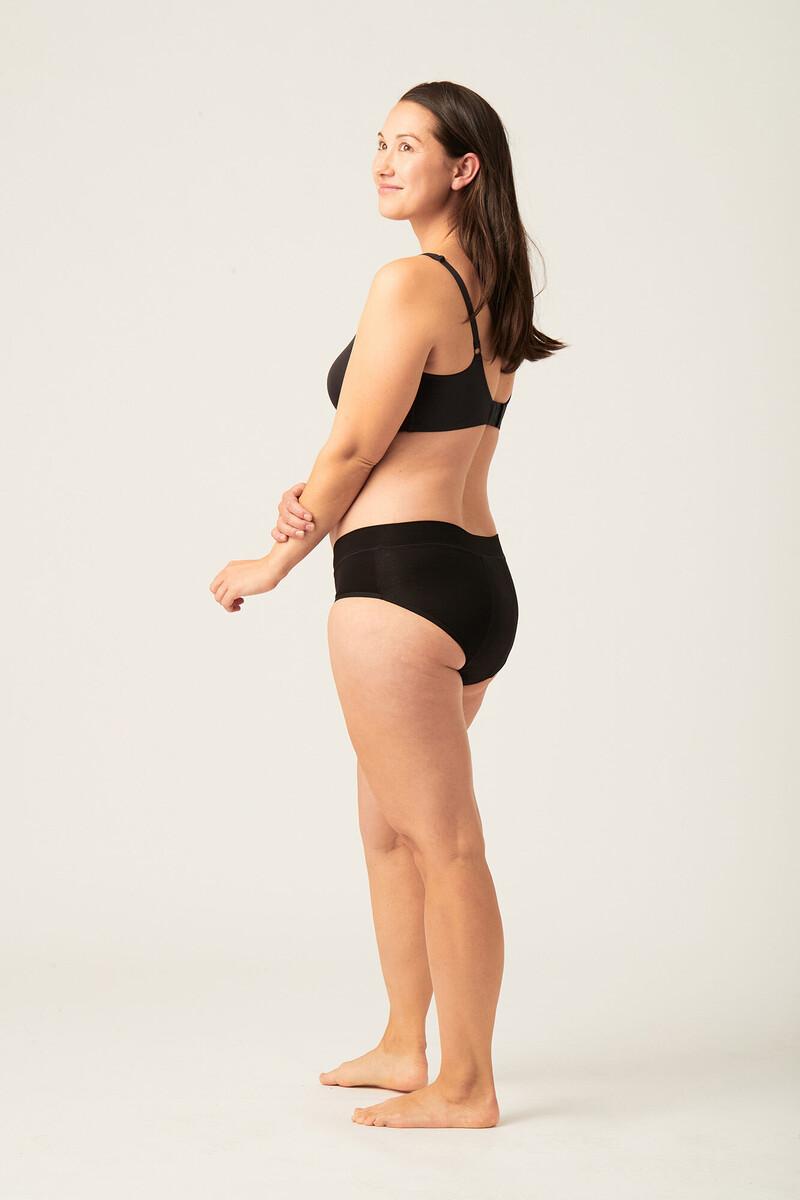 Women'secret Braga Maternidad Menstrual Bambú Negra Absorción Maxi