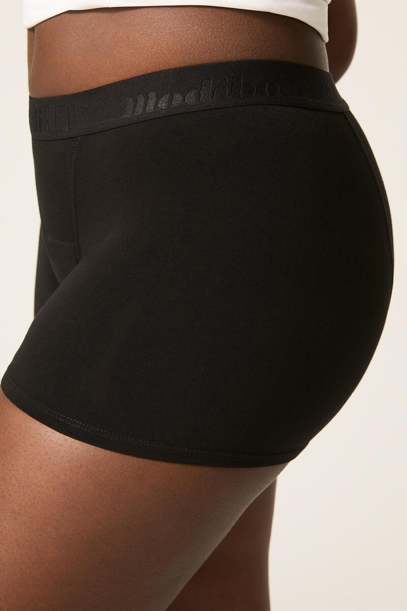 Women'secret Braga Menstrual Adolescente Hipster Boyshort Algodón Orgánico Negra Absorción Súper