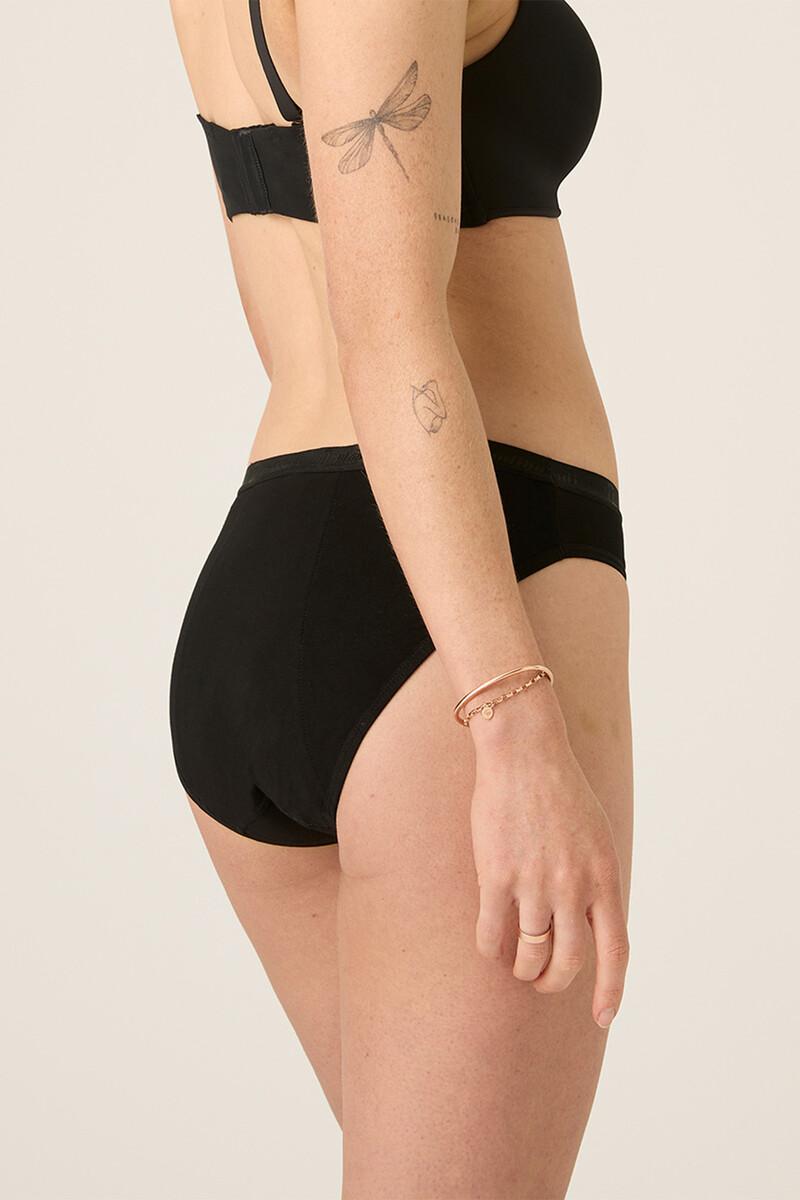 Women'secret Braga Menstrual Clásica Bambú Negra Absorción