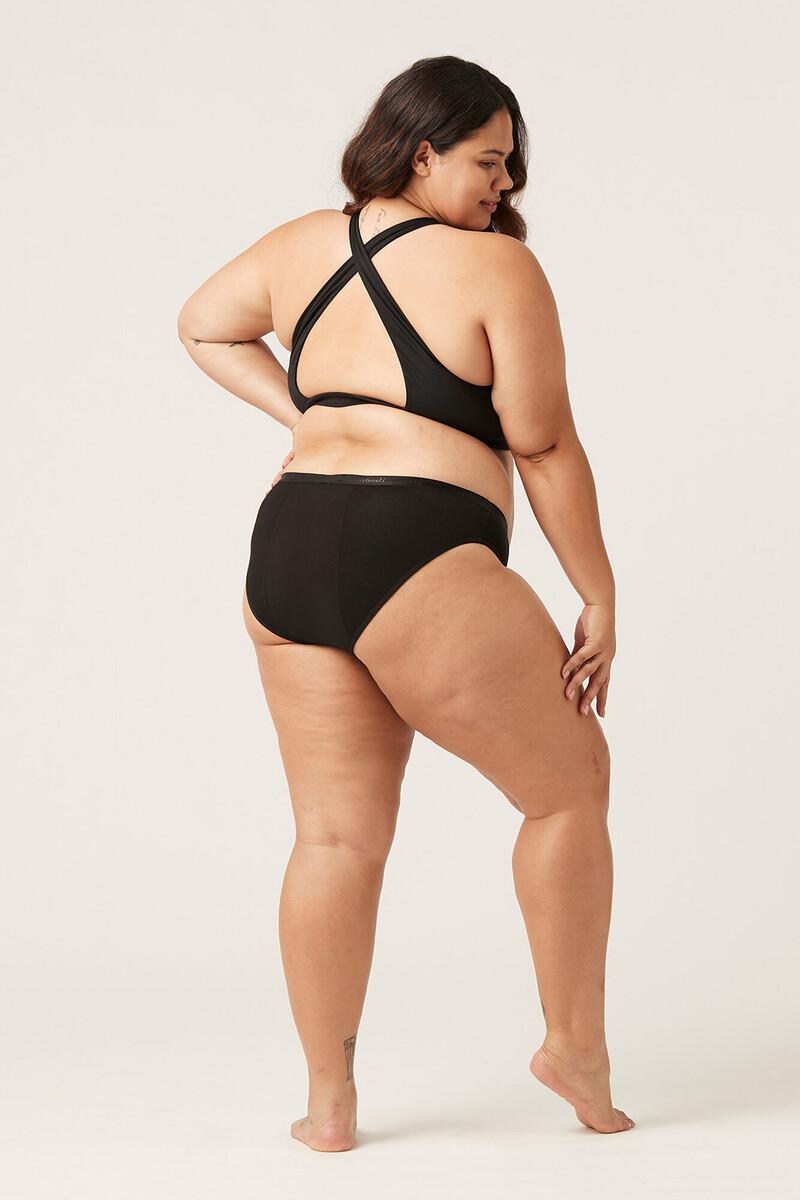 Women'secret Braga Menstrual Clásica Bambú Negra Absorción Maxi