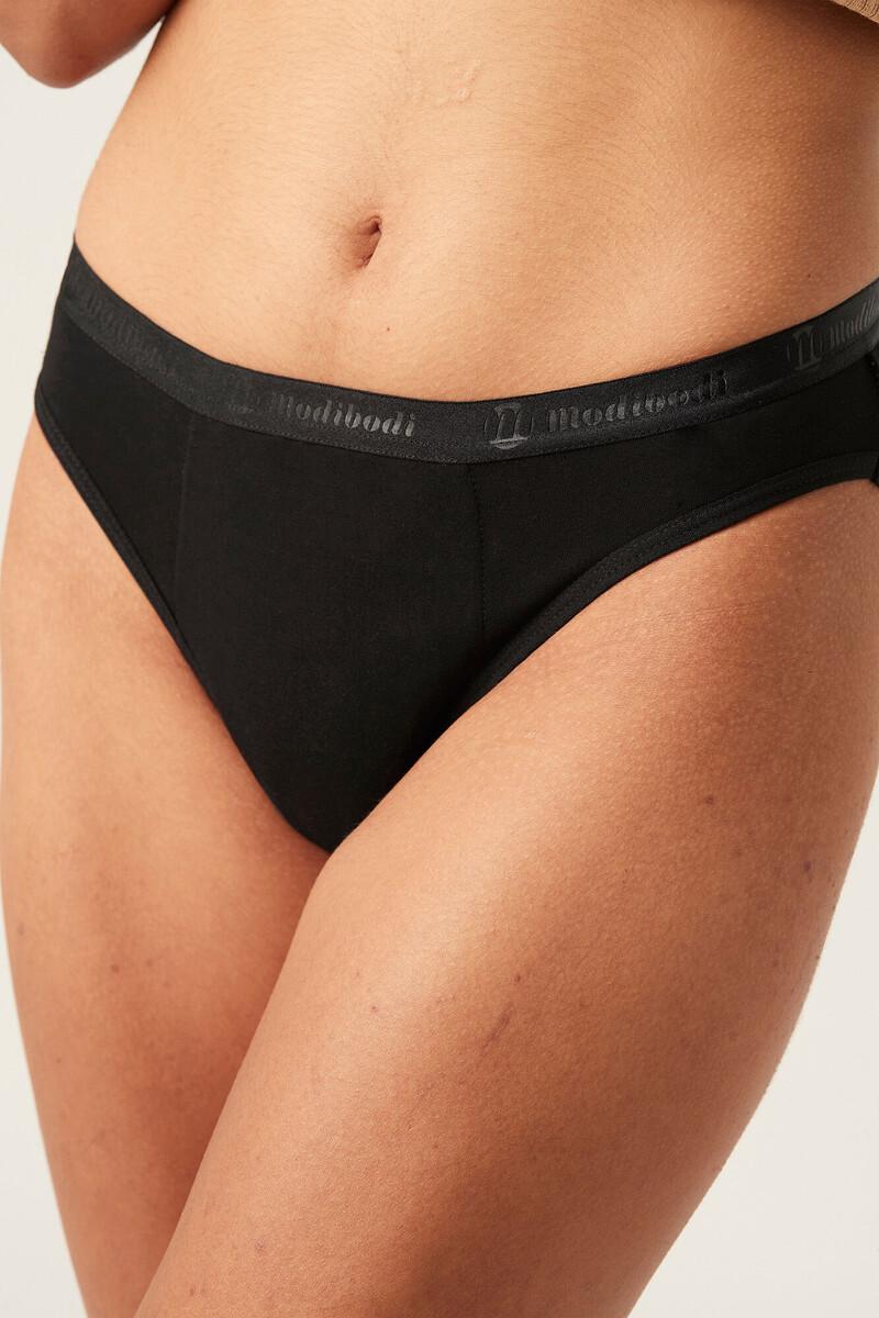 Women'secret Braga Menstrual Clásica Bambú Negra Absorción Maxi