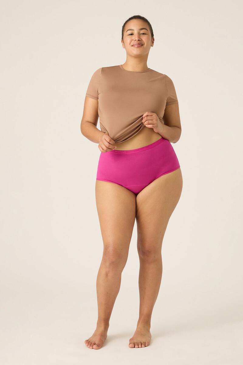 women'secret Braga menstrual clásica brief alta bambú Spring Pink absorción abundante noche