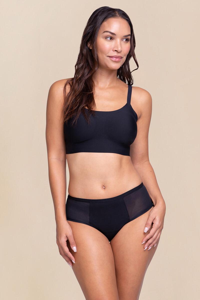 Women'secret Braga Menstrual Con Malla Negra – Absorción Fuerte