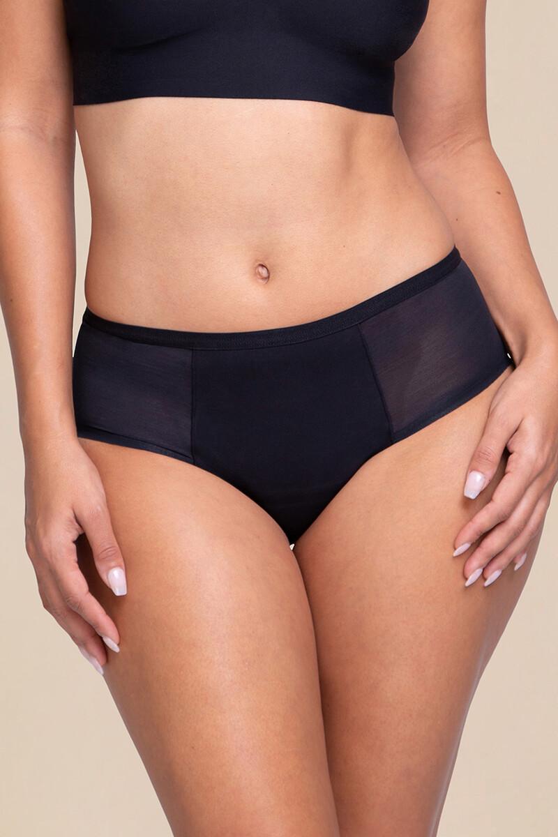 women'secret Braga menstrual con malla negra – Absorción fuerte