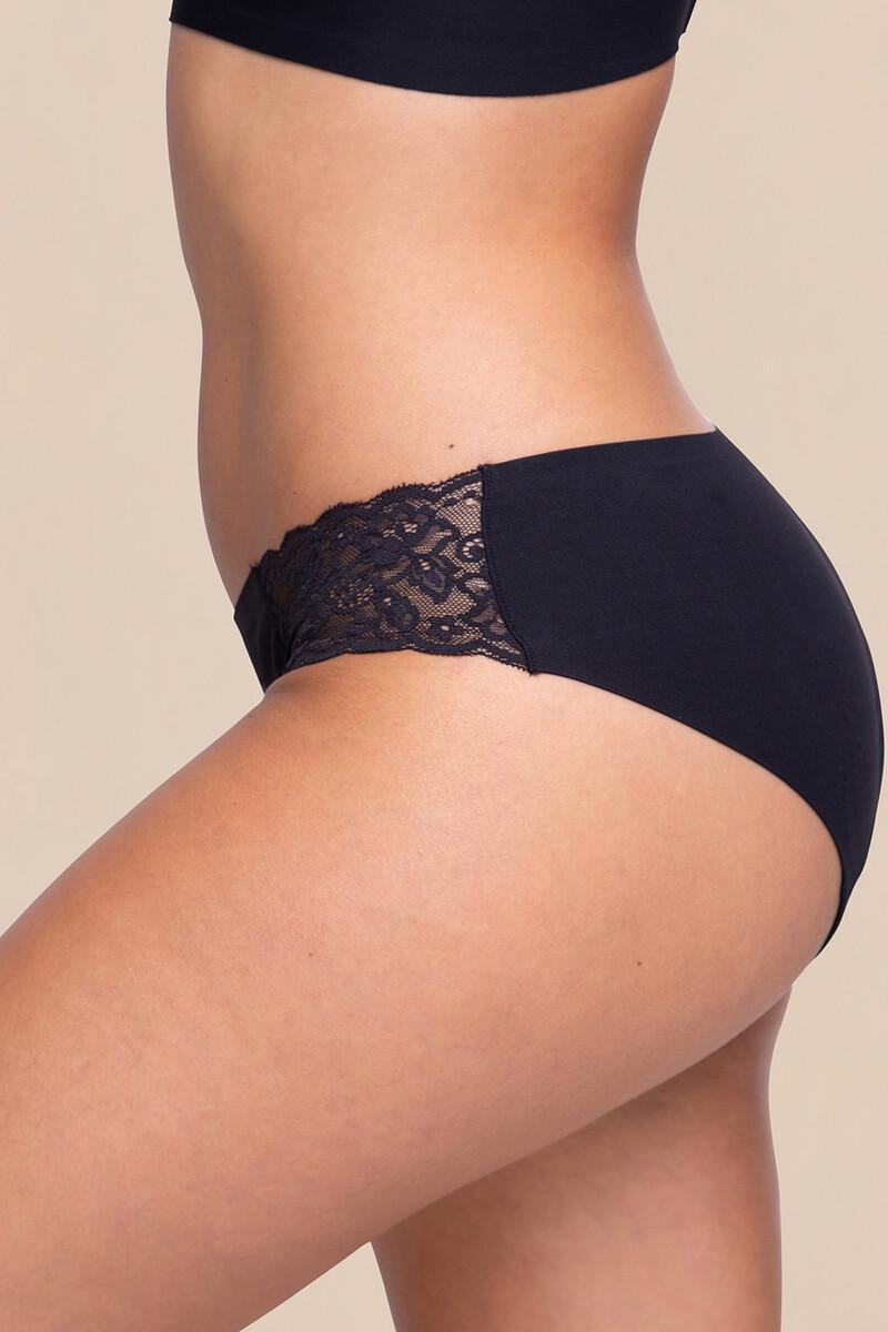 Women'secret Braga Menstrual De Encaje Negra – Absorción Media