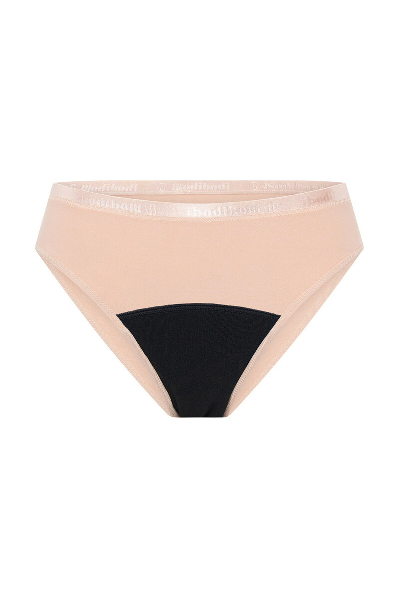 Women'secret Braga Menstrual Encaje Alta Bambú Negra Absorción Abundante Noche